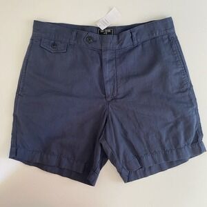 Todd Snyder Shorts Mens 33 Navy Blue 7 Hudson Short Linen Blend Classic New